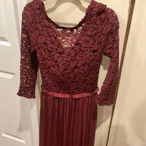 Bridesmaid dress size 8 (wine color)